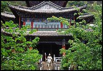 Ming dynasty Wufeng Lou (Five Phoenix Hall), a 20m high edifice dating from 1600. Lijiang, Yunnan, China