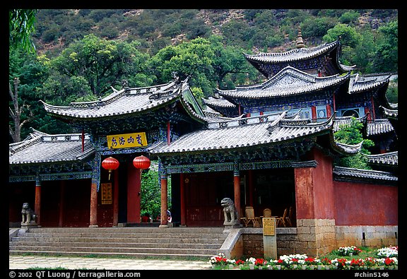 Ming dynasty Wufeng Lou (Five Phoenix Hall). Lijiang, Yunnan, China (color)