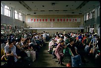 Waiting at the Panzhihua (Jingjiang) train station.  ( color)