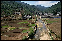Village on the road between Lijiang and Panzhihua.  ( color)