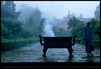 Monk in Wannian Si. Emei Shan, Sichuan, China (color)