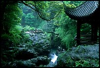 Qingyin pavillon and stream. Emei Shan, Sichuan, China ( color)