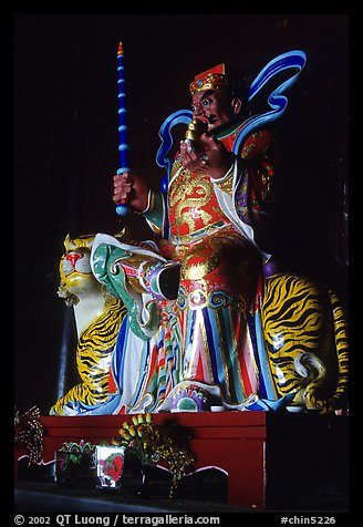 Sculpture inside Xiangfeng temple. Emei Shan, Sichuan, China (color)