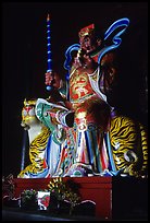 Sculpture inside Xiangfeng temple. Emei Shan, Sichuan, China