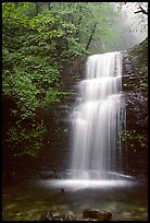 Waterfall between Xiangfeng and Yuxian. Emei Shan, Sichuan, China (color)