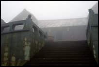 Xixiangchi temple in the fog. Emei Shan, Sichuan, China