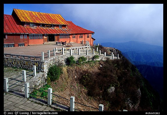 Jinding Si monestary, early morning. Emei Shan, Sichuan, China (color)