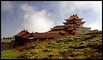 Jinding Si temple, mid-morning. Emei Shan, Sichuan, China ( color)