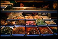 Food stall by night. Sichuan food is among China's spiciest. Chengdu, Sichuan, China