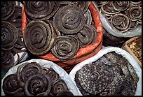 Coiled dried snakes for sale at the Qingping market. Guangzhou, Guangdong, China ( color)