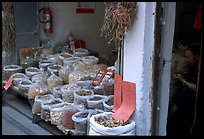 Herbs and fungus for sale in the extended Qingping market. Guangzhou, Guangdong, China