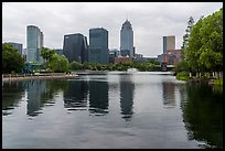 Southern Business District skyline from Yinzhou Park, Ningbo.  ( color)