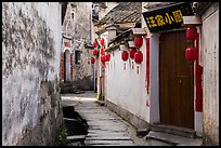 Alley with river. Hongcun Village, Anhui, China