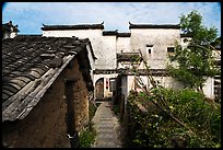 Back street and yard. Hongcun Village, Anhui, China