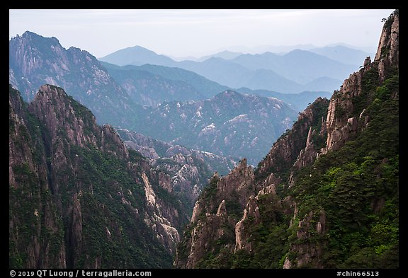 Ridges. Huangshan Mountain, China (color)