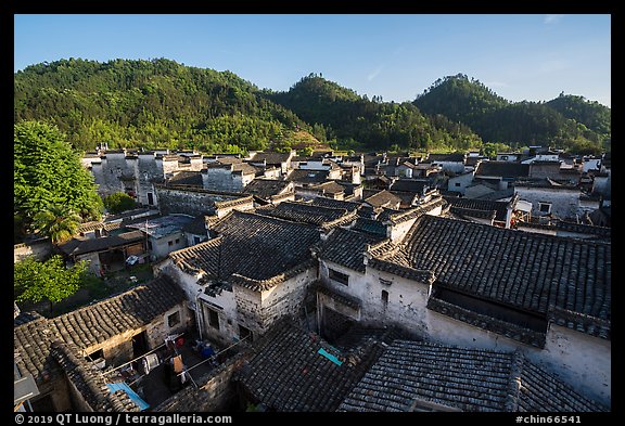 Village rooftops. Xidi Village, Anhui, China