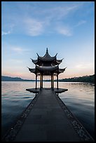 Jixianting at sunrise, West Lake. Hangzhou, China