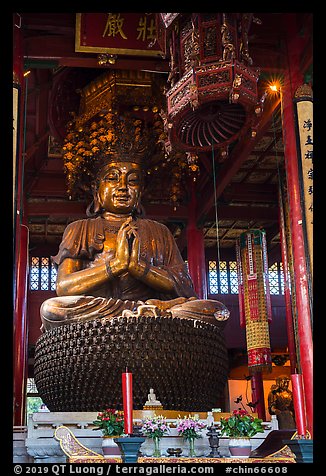 Large Buddha Statue, Jingci Temple. Hangzhou, China (color)