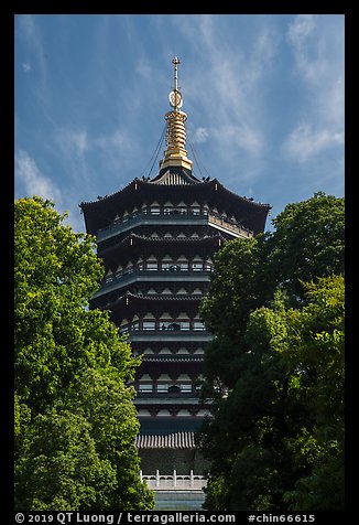 Leifeng Pagoda from the base. Hangzhou, China