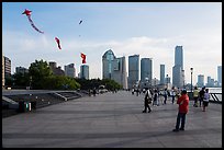 Kites flying above the Bund. Shanghai, China ( color)