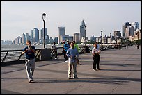 Men flying kites, the Bund. Shanghai, China ( color)