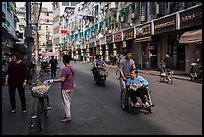 Early morning street scene. Shanghai, China ( color)