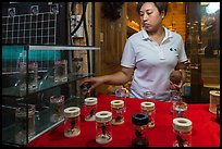 Woman selling insects. Shanghai, China ( color)