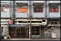 Dilapidated buildings slated for demolition. Shanghai, China ( color)