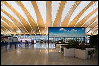 Sky panel in Pudong Airport. Shanghai, China ( color)