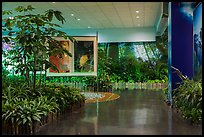 Room with plants and nature photos, Taoyuan Airport. Taiwan ( color)