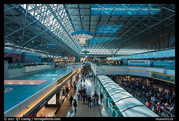 Inside terminal, Taiwan Taoyuan International Airport. Taiwan