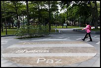 Multilingual peace word, 2-28 Peace Park. Taipei, Taiwan (color)