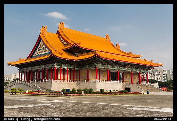 National Concert Hall on Chiang Kai-shek memorial grounds. Taipei, Taiwan