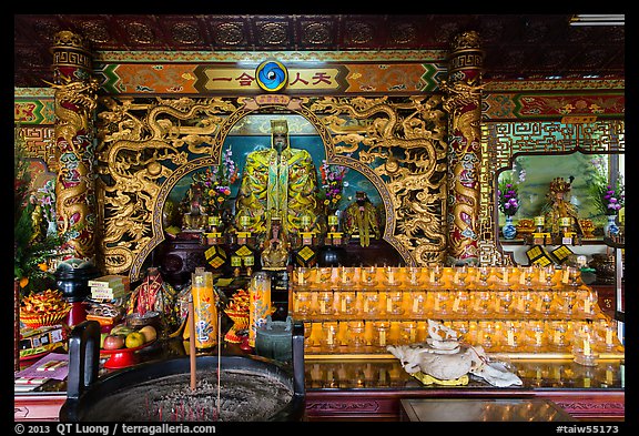 Altar, Guandu Temple. Taipei, Taiwan