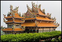 Guandu Temple from the hillside gardens. Taipei, Taiwan (color)