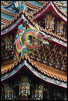 Roof detail, Guandu Temple. Taipei, Taiwan (color)