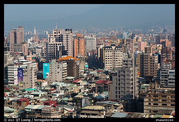 Old town center buildings from above. Taipei, Taiwan