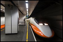 High Speed Rail (HSR) train, central station. Taipei, Taiwan (color)