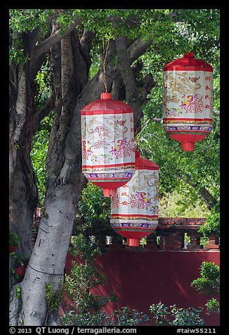 Paper lanterns, Confuscius Temple. Taipei, Taiwan (color)
