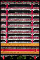 Vermilion columns and balconies, Grand Hotel. Taipei, Taiwan ( color)