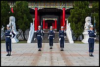 National Revolutionary Martyrs Shrine with honor guards in front. Taipei, Taiwan (color)