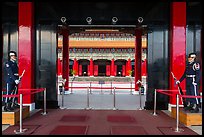 National Revolutionary Martyrs Shrine and sentries. Taipei, Taiwan (color)