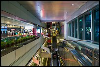 Escalators designed for luggage carts, Taoyuan Airport. Taiwan ( color)