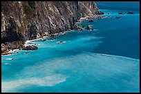 Turquoise waters and Quingshui cliffs. Taroko National Park, Taiwan ( color)