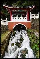 Stream flowing under Changchun Bridge. Taroko National Park, Taiwan (color)