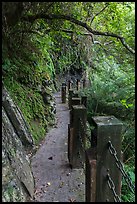 Cliffside trail, Taroko Gorge. Taroko National Park, Taiwan (color)