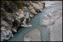 Braided stream, Taroko Gorge. Taroko National Park, Taiwan (color)