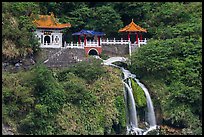 Eternal Spring Shrine and waterfall. Taroko National Park, Taiwan ( color)