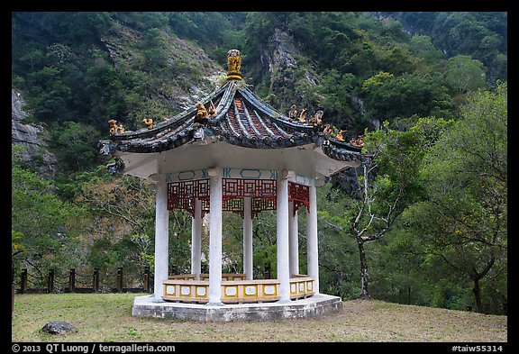 Yuefei Pavillion, Taroko Gorge. Taroko National Park, Taiwan