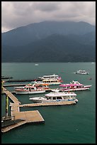 Tour boats. Sun Moon Lake, Taiwan ( color)